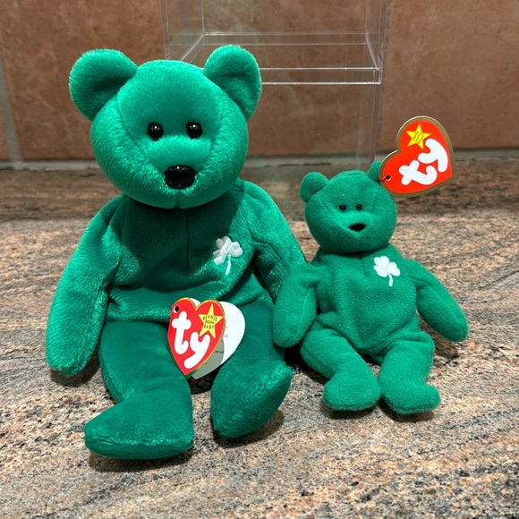 Ty Beanie Babies Erin 1997 with Teanie Baby - Picture 1 of 11